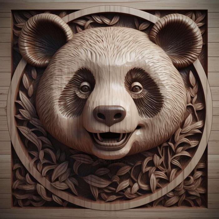 Nature and animals (st panda 2, NATURE_6178) 3D models for cnc